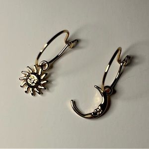 Sun and Moon Earring Set